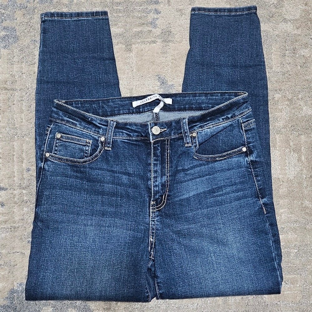 Celebrity Pink jeans Womens size 11/30 Blue‎ High rise curvy skinny denim